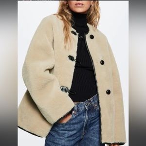 mango jacket shearling